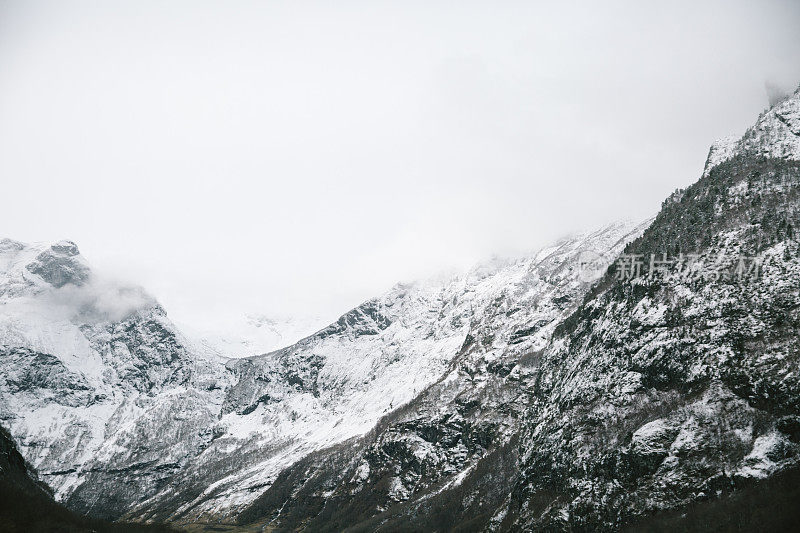 挪威冬季的n øyfjord